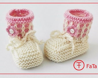 Baby shoes baby booties baptismal shoes wool