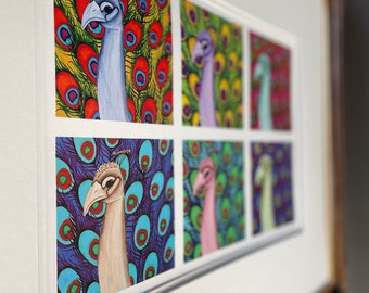 Peacock Warhol Wall Art Framed