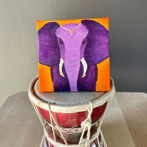 Mini Canvas Big Elephant Wall Art