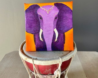 Mini Canvas Big Elephant Wall Art