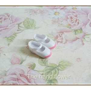 Blythe Licca New 1 pair White-pink Shoes for blythe/ Azone S./Licca doll.