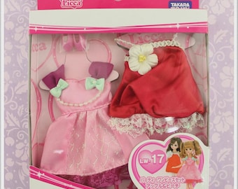 Cutie Check New Fasion Dress Set.Full box Takara Tomy Licca-chan dress LW-17 Doll outfit.