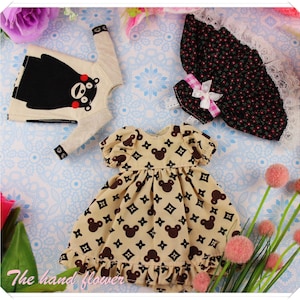 Clearance Sale Very cute lot 3 pieces dresses clothes outfit  for Blythe dolls and similar.