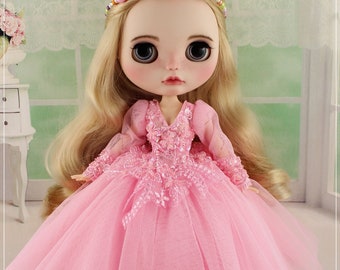 Blythe Kleid,Puppe Handmade Outfit Kleid Kleid Blythe Hochzeitskleid Ballkleid Kleid NO.1