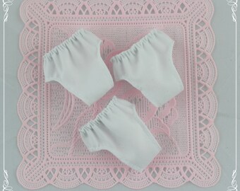 3 White panties Blythe,  Blythe pants clothes.