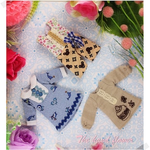 Clearance Sale Very cute lot 3 pieces dresses clothes outfit  for Blythe dolls and similar.