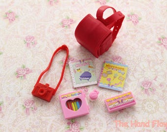 Miniature Fashion Doll Accessory Set – Handbag, Retro Camera for 1/6 Scale Dolls