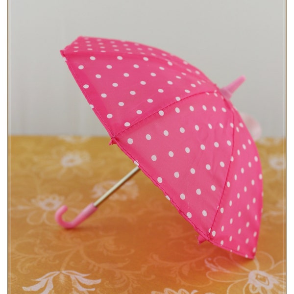 Sweet small pinky umbrella Miniature Dollhouse .