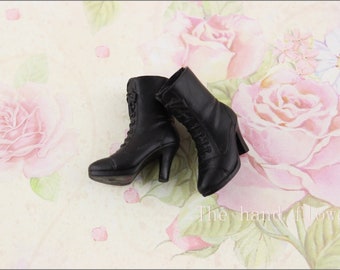 Blythe Boots Takara Tomy Doll fit Cutie Boot Black Shoes.