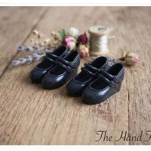 Wedge Mary Jane Shoes for Neo Blythe, Licca, Azone S - Black - 1/8 Doll Footwear image 3