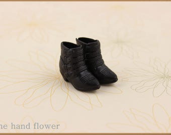 Takara Tomy Ankle Black Boot doll Shoes.