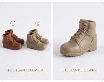 Blythe Original Body Military Boots - Rugged Mountain Sportswear Shoes for Neo Blythe (1/6 Scale)