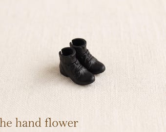Black Mini Sneaker Boots for Middie Blythe & Obitsu 11cm BJD Dolls | Cute 8" Doll Shoes Footwear