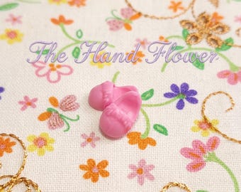 Tiny Pink Slipper Shoes for Petite Blythe and Similar Dolls | Miniature Doll Sandals, 1.2 cm Length