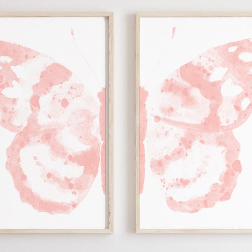 Butterfly Wall Art Vintage Butterflies Decor Butterfly Art Etsy