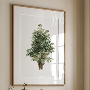 Descarga Digital de Árbol de Avellano, Arte Botánico en Acuarela, Rama de Avellano con Nueces Arte para Imprimir, Póster Verde Rústico