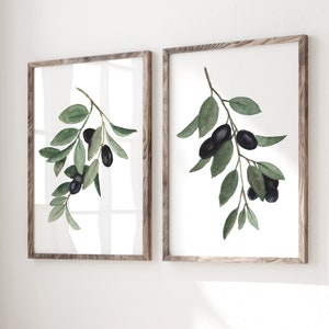 Olive Print Wall Art, Olive Art Print, Olive Tree Wall Art, Olive Wall Decor, Olive Home Decor, set of 2 Olives Gift Idea