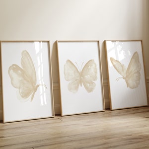 Butterfly Print set 3, Butterfly Print Wall Art, Butterflies Nursery Art Print, Playroom Kids Wall Decor