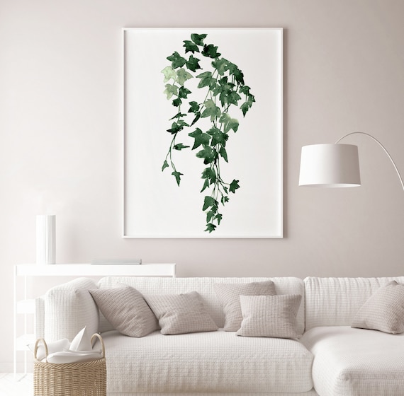 Efeu Geschenke Wand Kunst, Efeu Kunstdruck Grne Wanddekoration, Efeu Grn  Giclee Fine Art Print - Etsy.de
