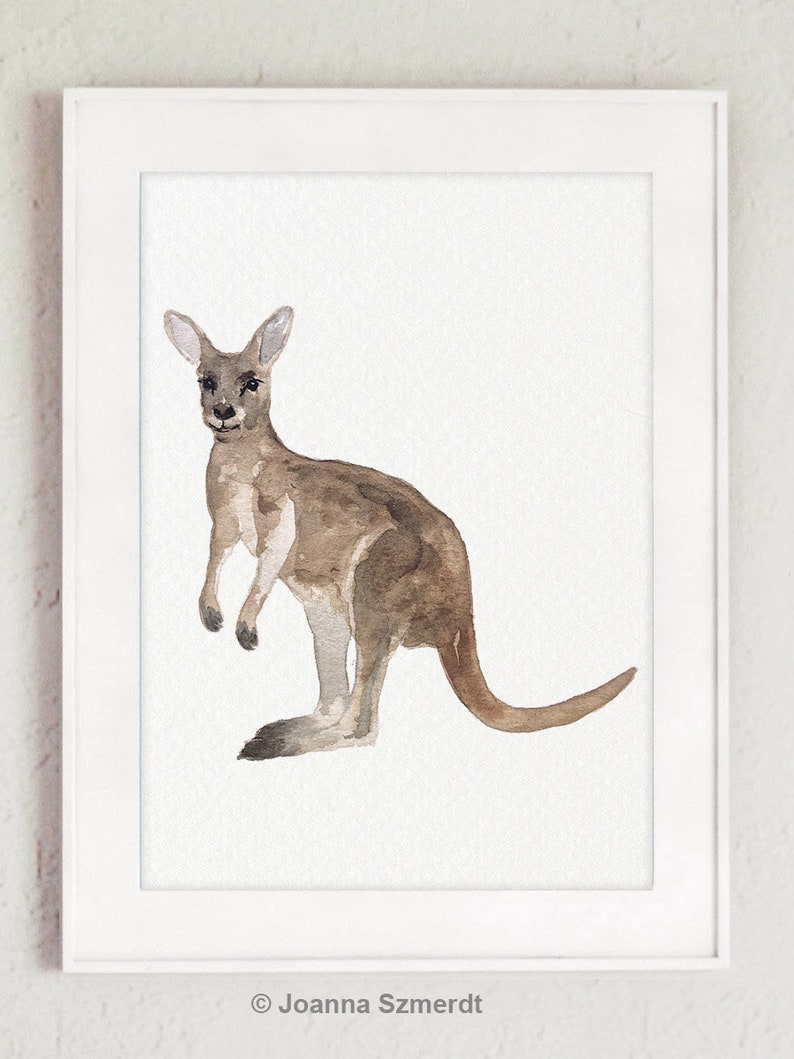 CHARITY AUSTRALIA Kangaroo Painting Kangaroo Nursery Decor Etsy