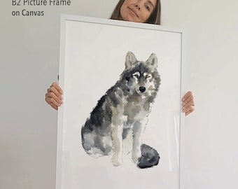 Muurkunst wolf