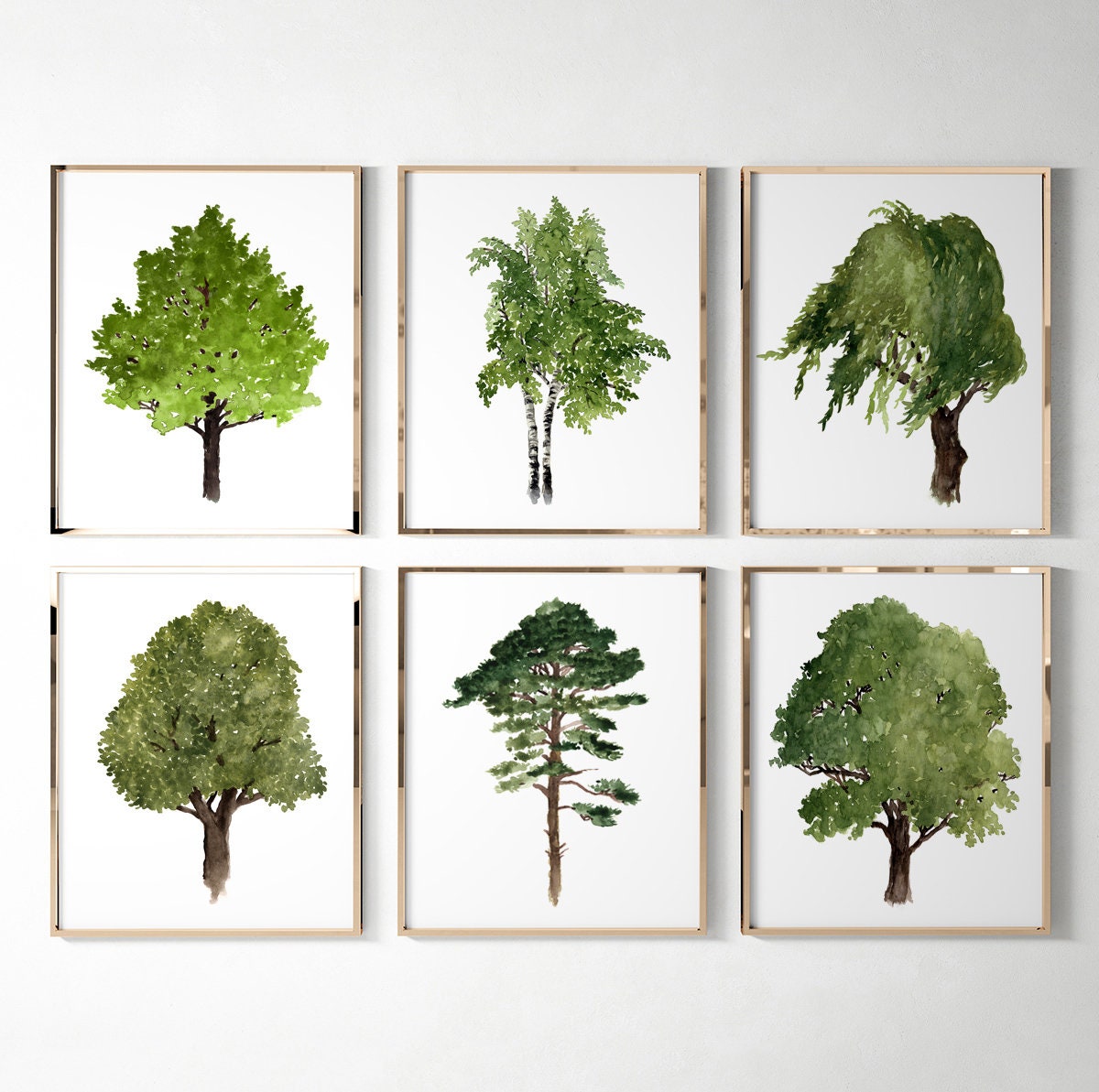 Tree Art Print, Tree Family Wall Art, Oak Tree Wall Art, Maple Tree ...