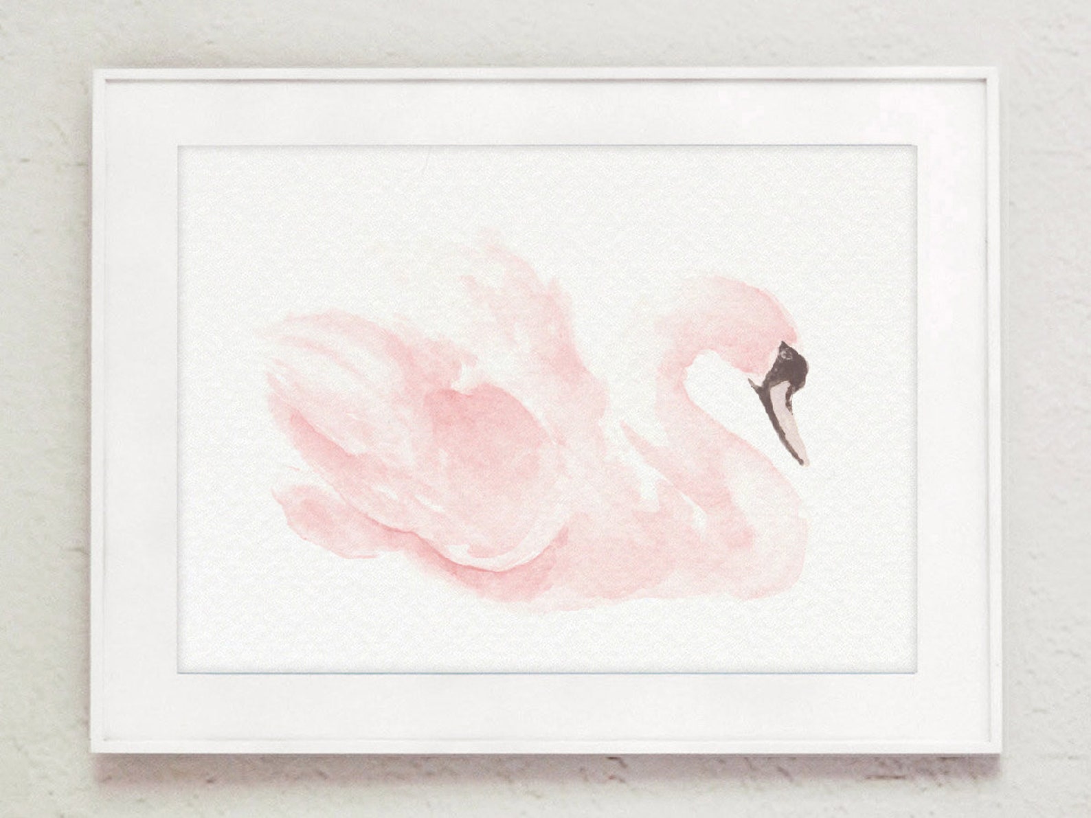 Nursery Decor Nursery Wall Art Pink Swan Print Nursery Wall | Etsy
