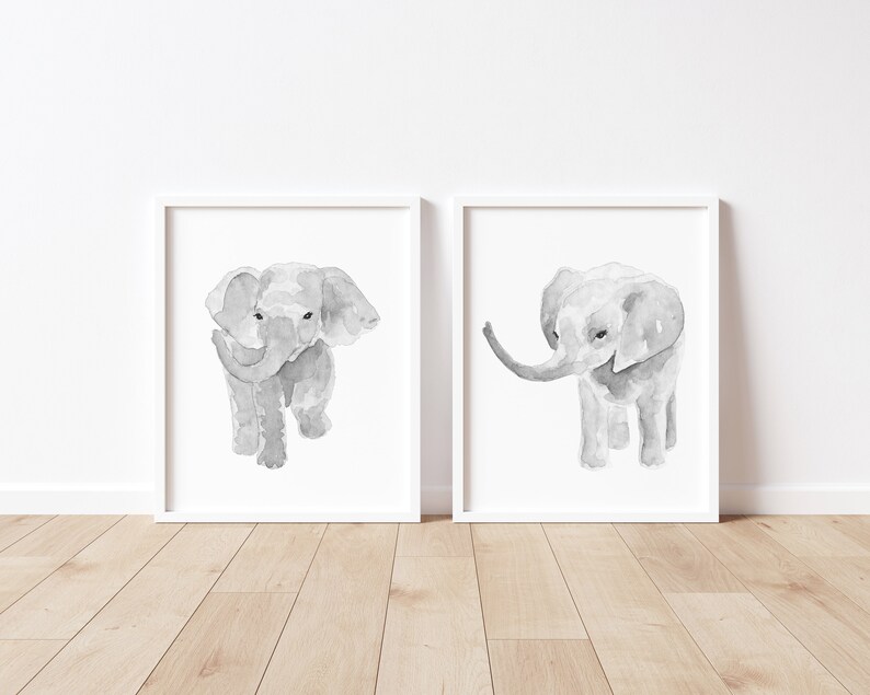 Elephant Wall Decor Elephant Wall Art Elephant Nursery Art Etsy