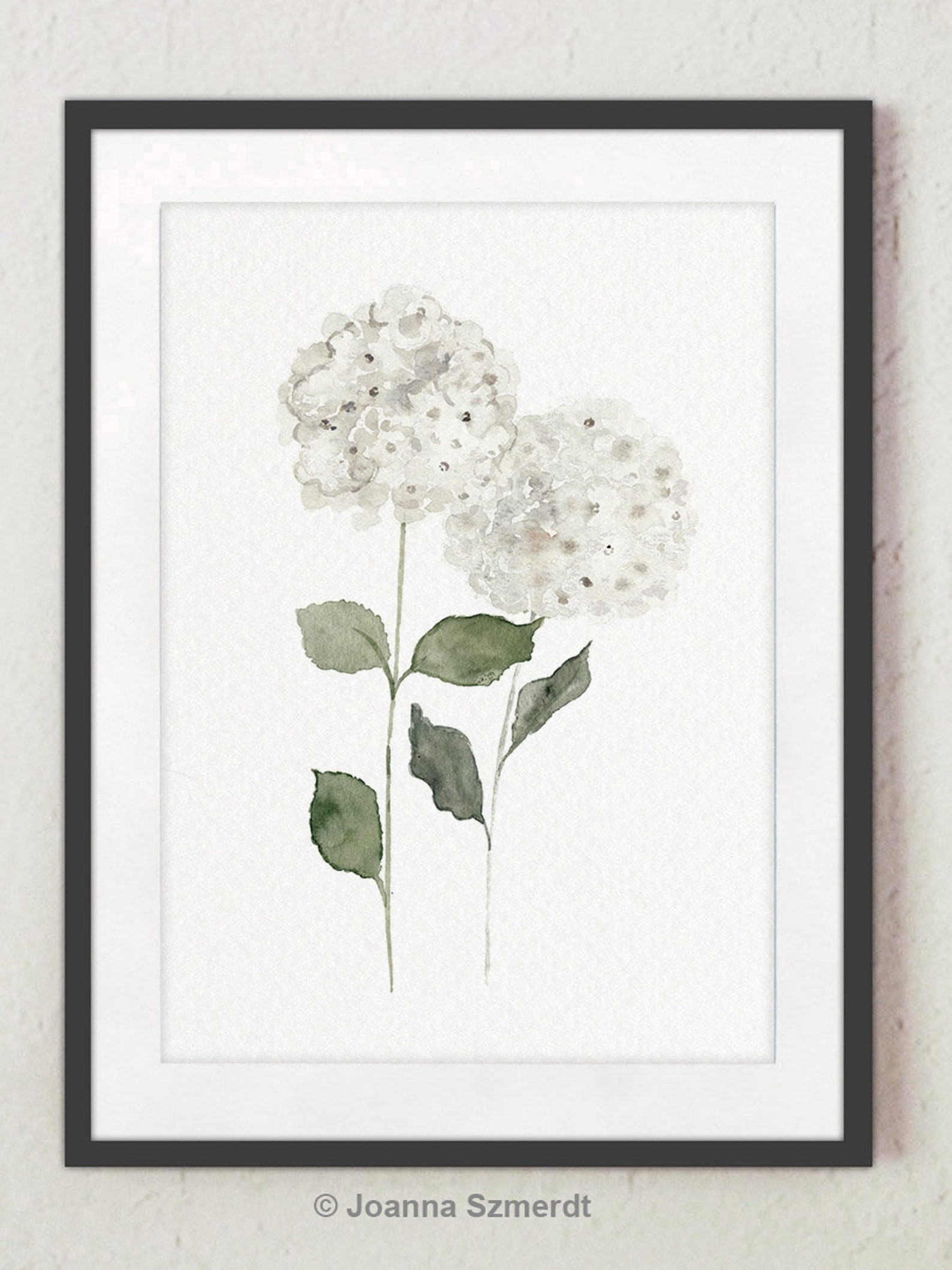 Hydrangea Print Wall Art Hydrangea Centerpiece White - Etsy