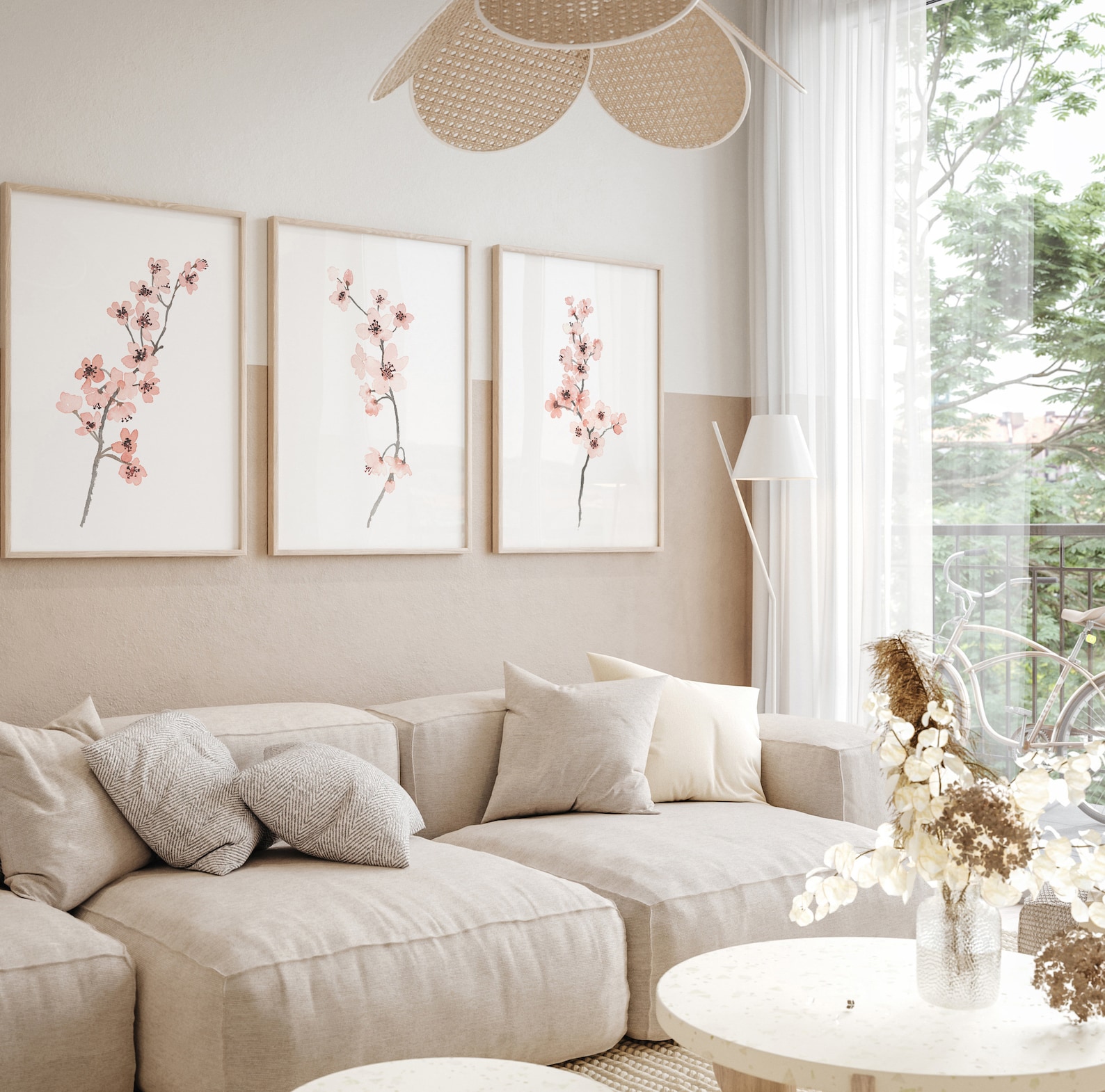 Cherry Blossom Wall Art, Cherry Blossom Print, Cherry Blossom Art Print ...