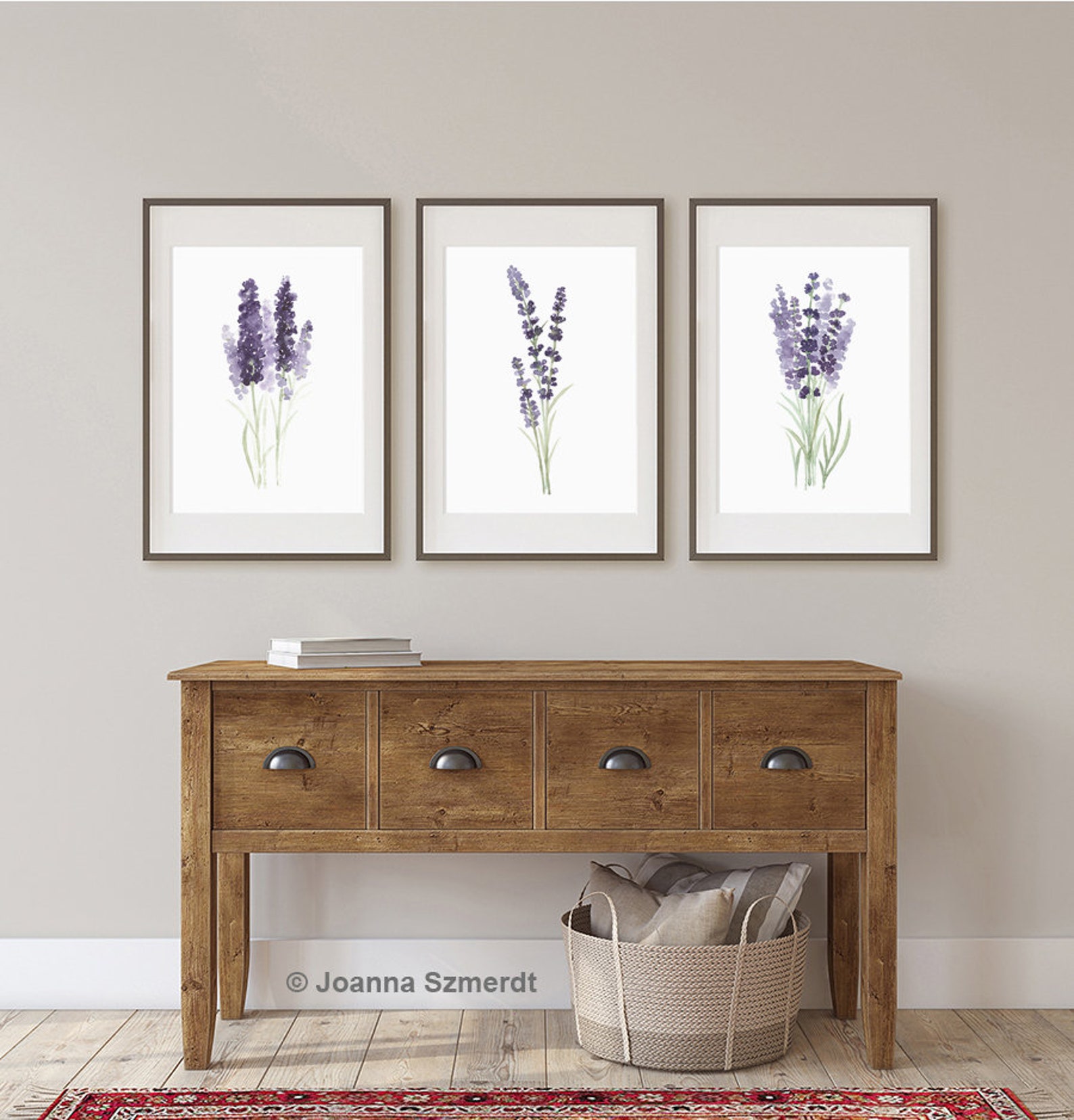 Lavender Flower Wall Art Canvas Botanical Print Kitchen Wall Etsy