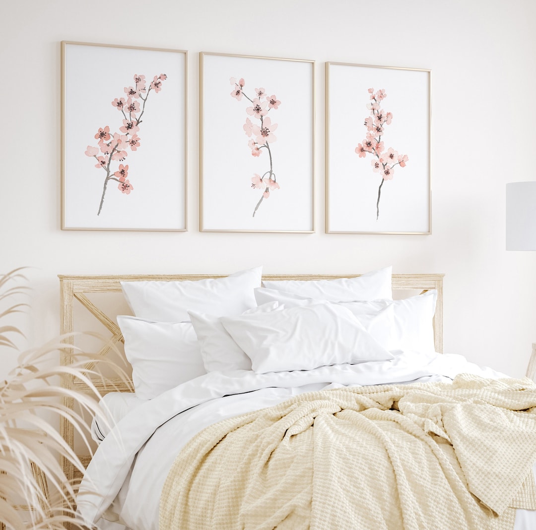 Cherry Blossom Wall Art, Cherry Blossom Print, Cherry Blossom Art Print ...