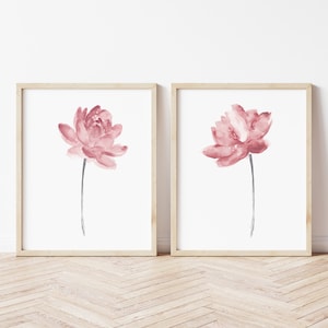Zestaw 2 sztuk sztuki ściennej Pink Lotus