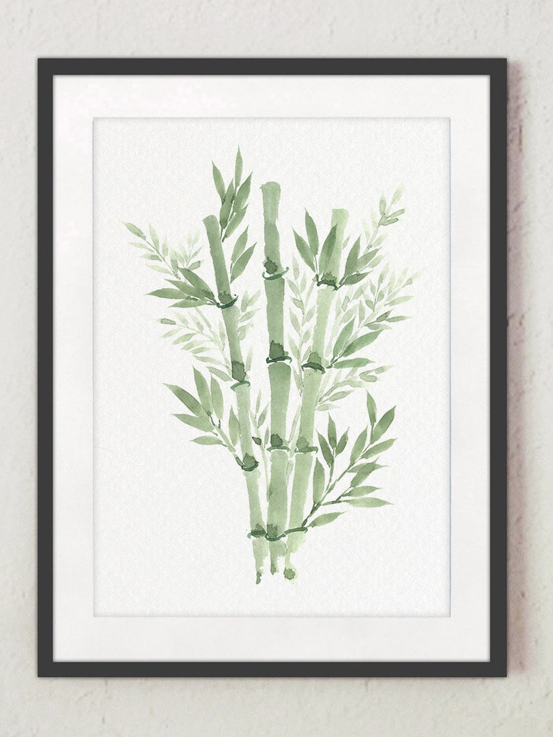 Bamboo Wall Art Green Bamboo Bundle Bamboo Art Print Bamboo Etsy