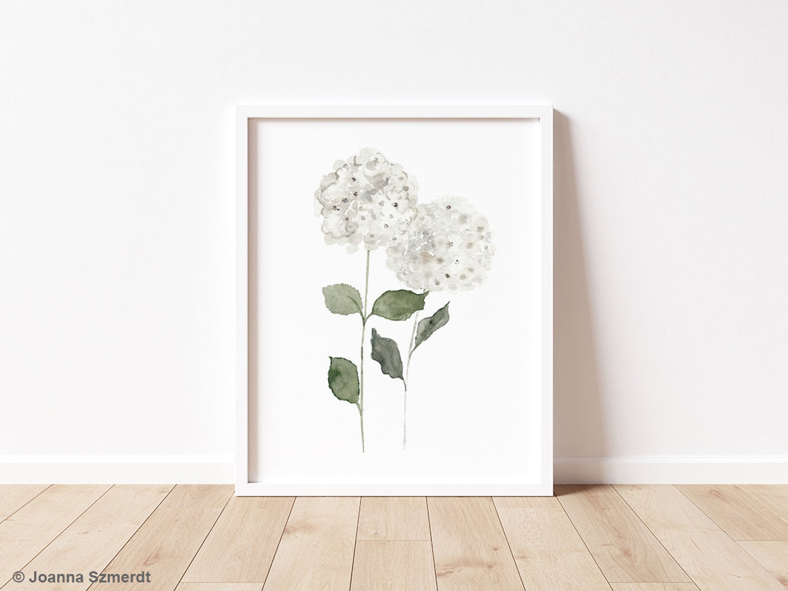 Hydrangea Print Wall Art Hydrangea Centerpiece White Etsy