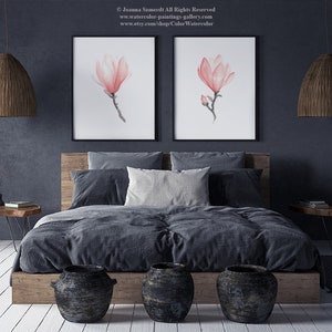 Magnolia Blush Pink Art Print, Magnolia Print Wall Art, Magnolia Flower ...