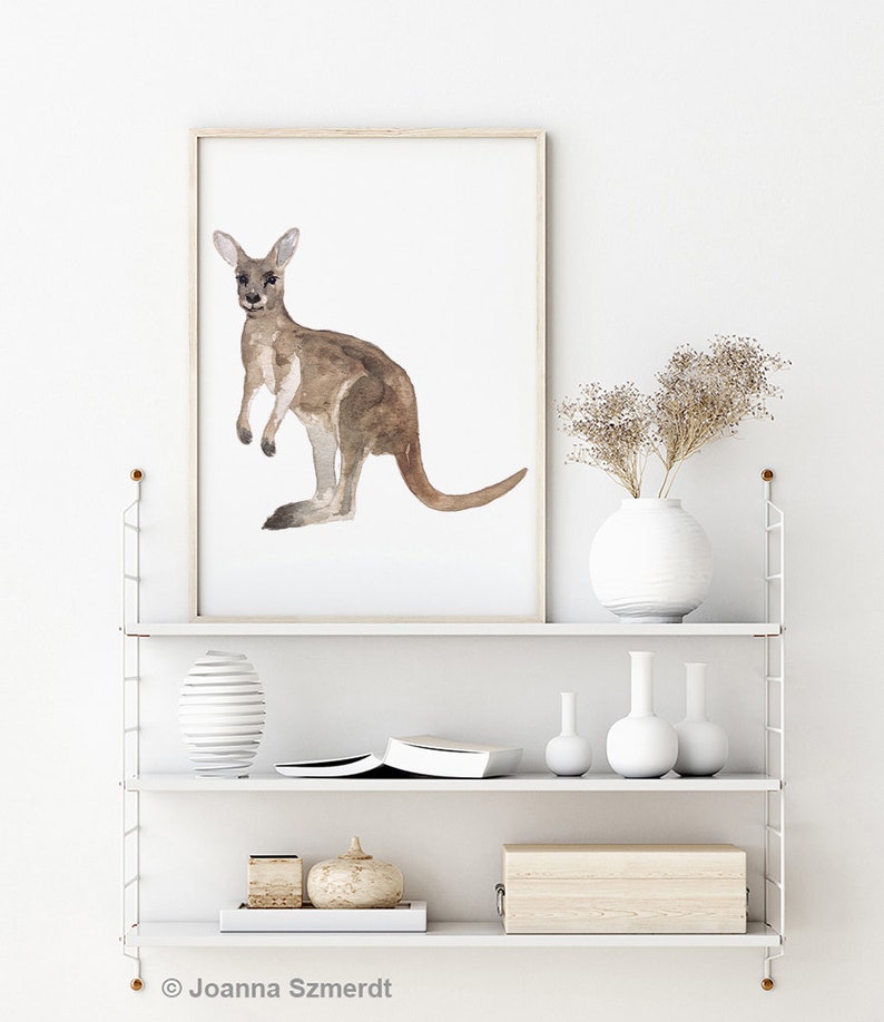 CHARITY AUSTRALIA Kangaroo Painting Kangaroo Nursery Decor Etsy