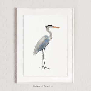 Pintura de garza azul