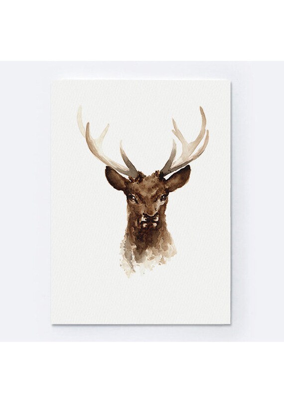 Deer Print Wall Art Deer Antlers Art Print Deer Prints Gift Etsy France