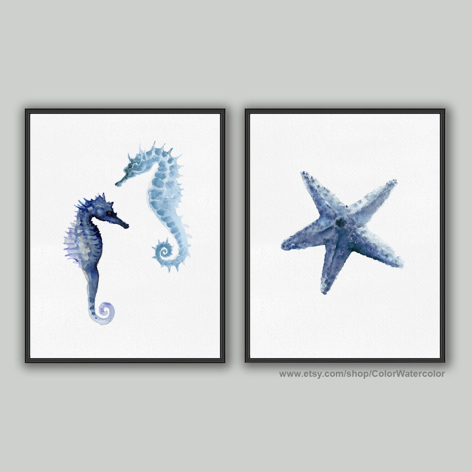Seahorse Home Decor Starfish Wall Decor Seahorses Etsy