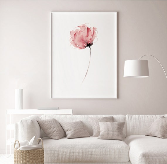 A1 - A5 SIZES AVAILABLE ABSTRACT PINK FLOWER WALL ART POSTER 