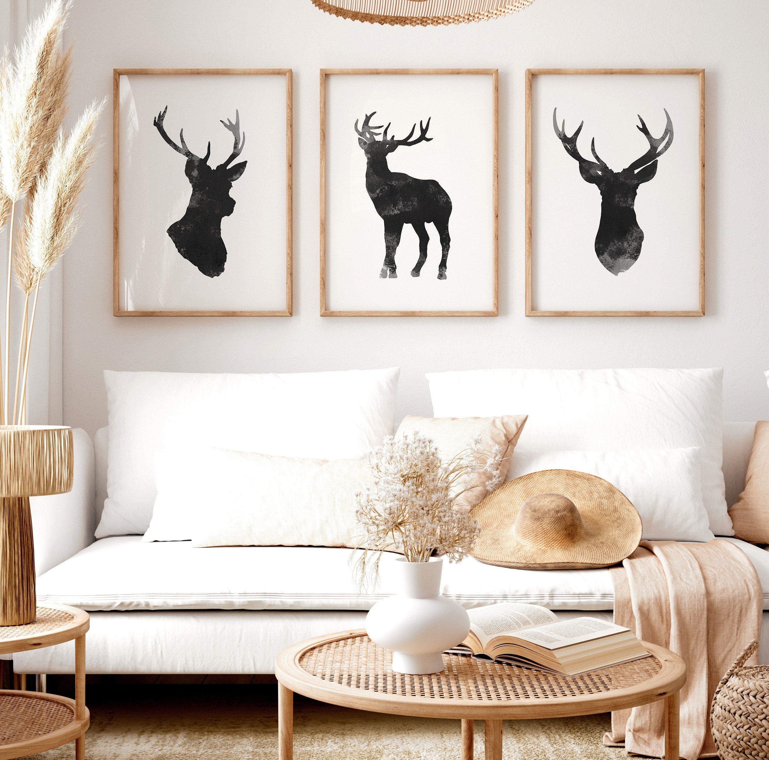 Set of Prints Deer Etsy