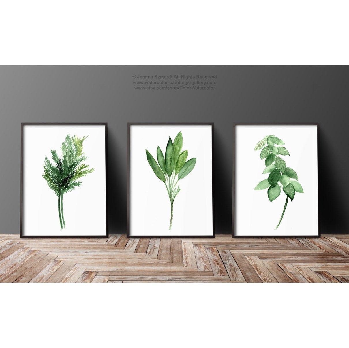 Herbs Wall Art Herbs Art Print Set of 3 Herb Prints Food Etsy UK