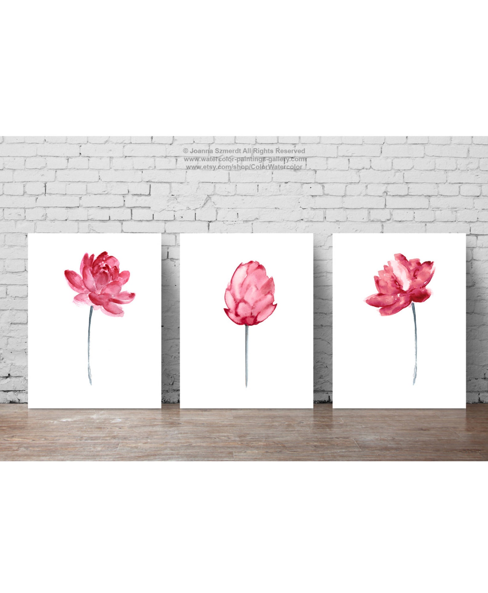Lotus Flower Pink Wall Art Blooming Lotus Print Wall Art Set Etsy