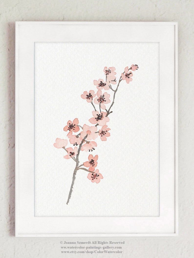 Cherry Blossom Wall Art Cherry Blossom Print Cherry Blossom Etsy