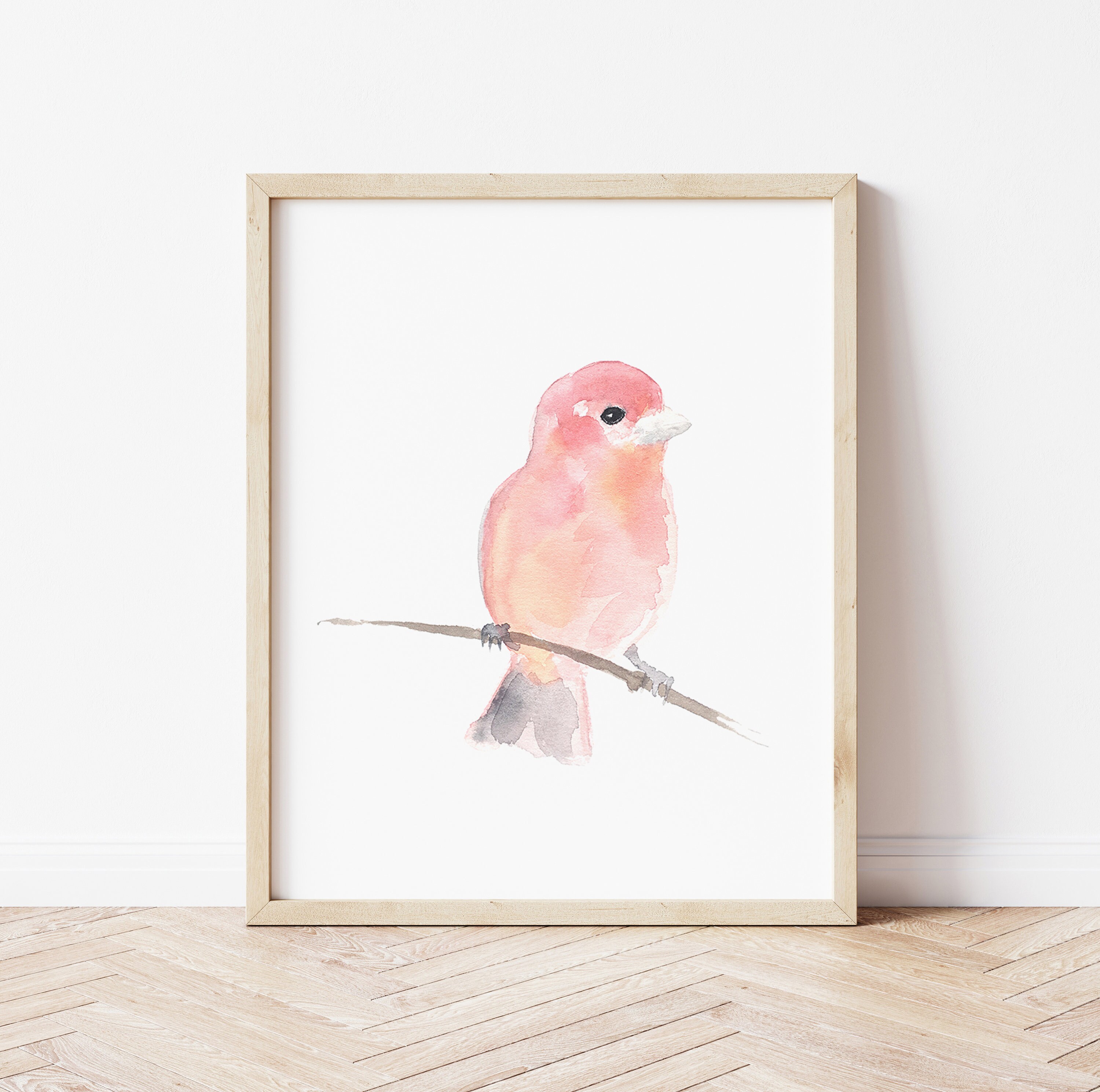 Minimalist Bird Painting, Purple Finch Art, Pink Nursery Decor, Abstract  Girls Room Poster, Modern Watercolor, Extra Large Canvas Print - Etsy Israel, image size:3000x2979