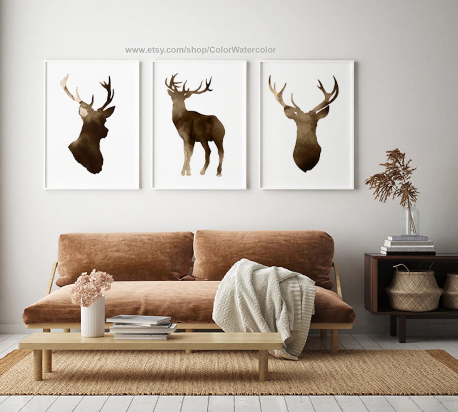 Deer Wall Decor Deer Home Decor Deer Art Print Deer Etsy