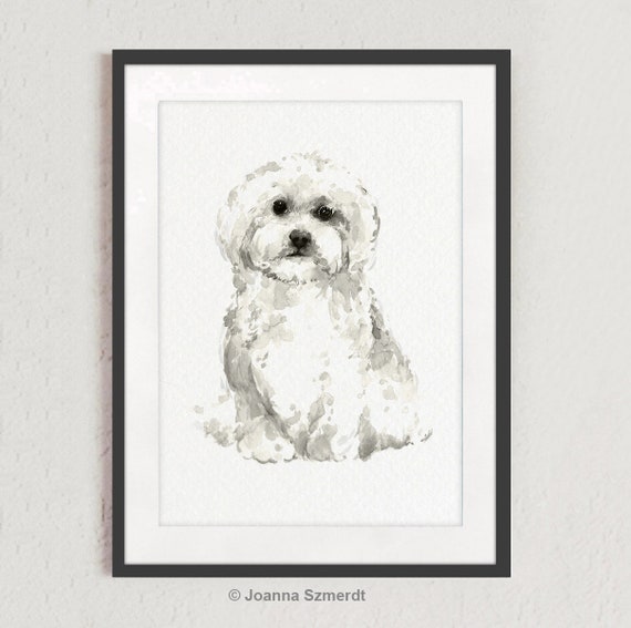 マルチーズ ペット 犬 動物 原画 アート 絵画 画家 インテリア