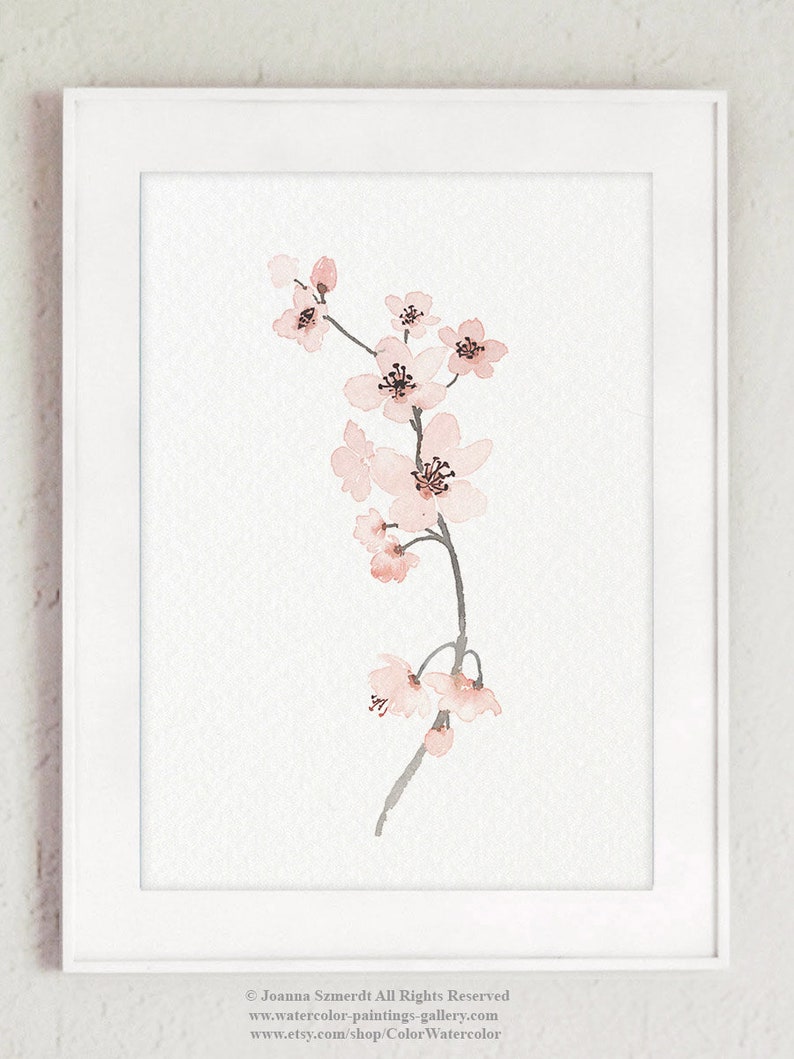 Cherry Blossom Wall Art Cherry Blossom Print Cherry Blossom Etsy