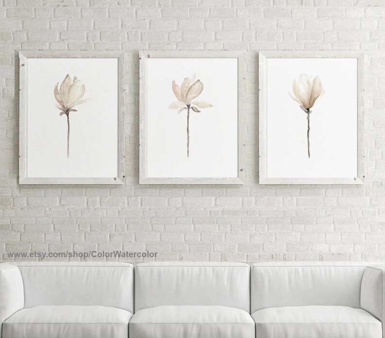 Magnolia Wall Art Magnolia Art Print Magnolia Home Decor Etsy
